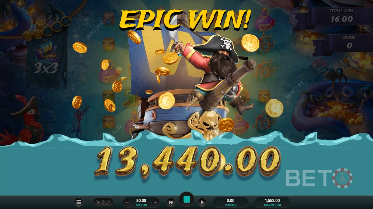Виграйте 10 000 разів більше ставки у відеослоті Kraken