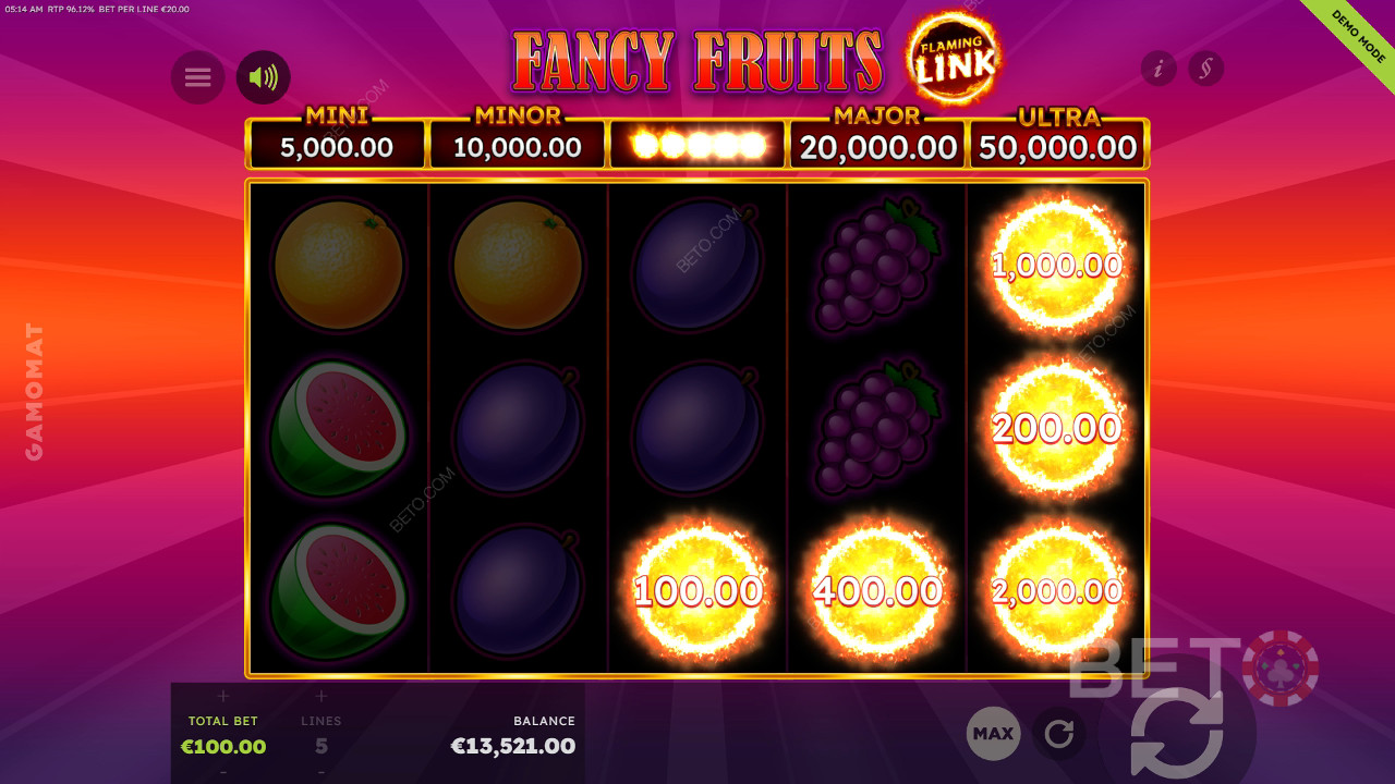 7 Fancy Fruits Огляд палаючого посилання від BETO Slots