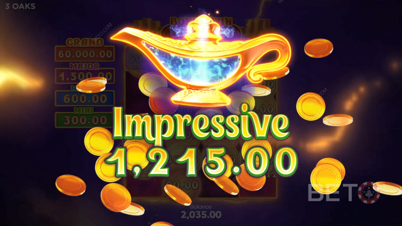 Виграйте у 2 000 разів більше вашої ставки в ігровому автоматі Coin Lamp!