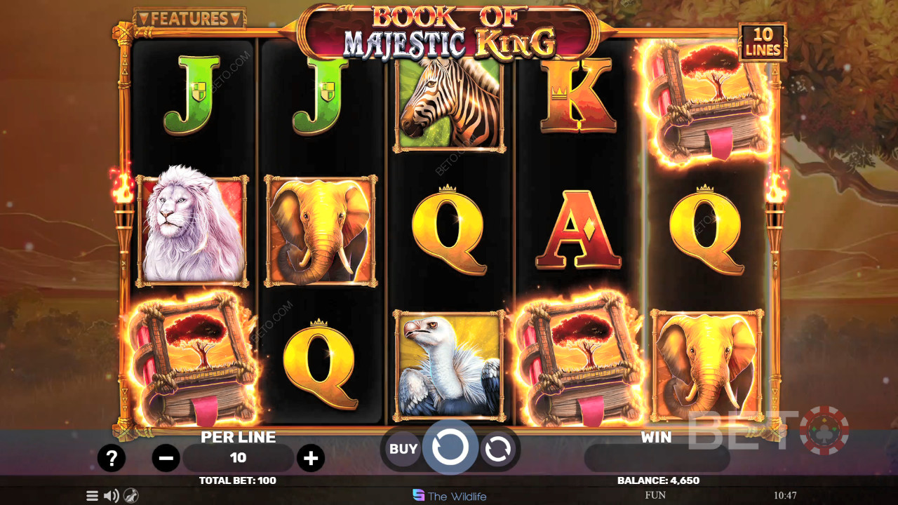 Огляд Book of Majestic King від BETO Slots