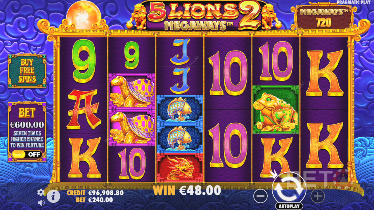 Як грати Pragmatic Play 5 Lions Megaways 2