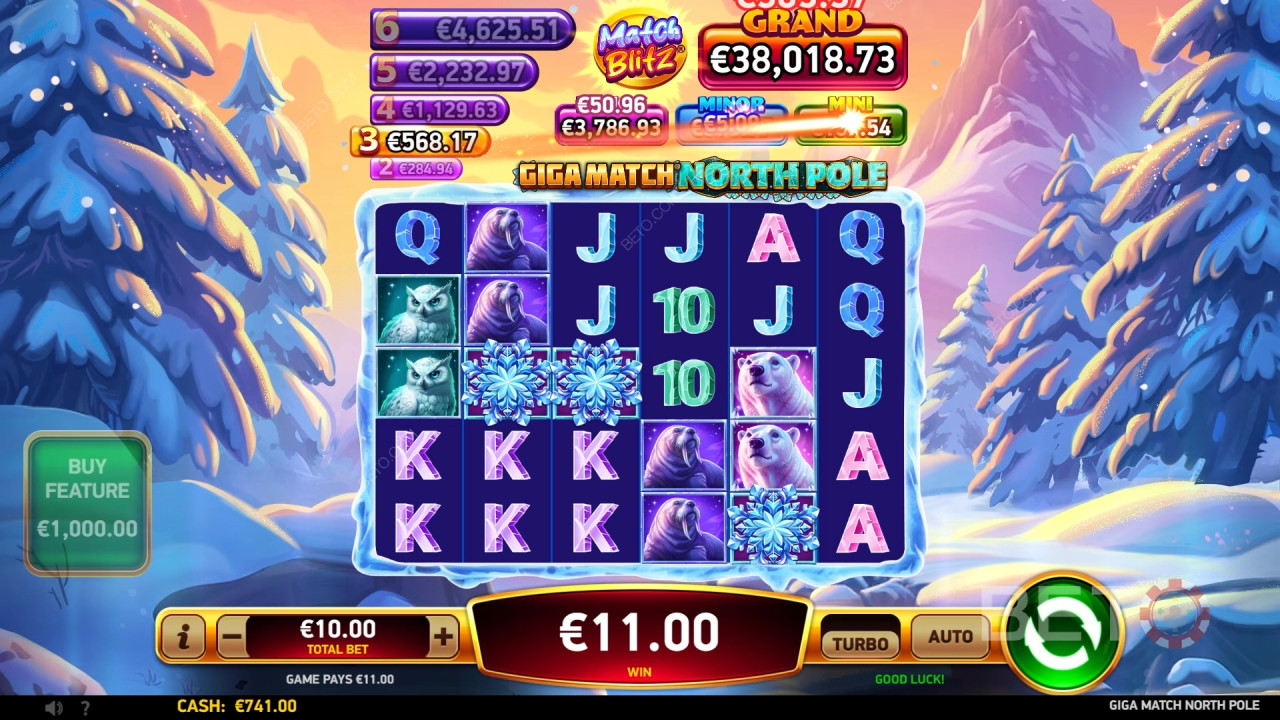 Огляд Giga Match Північний полюс від BETO Slots