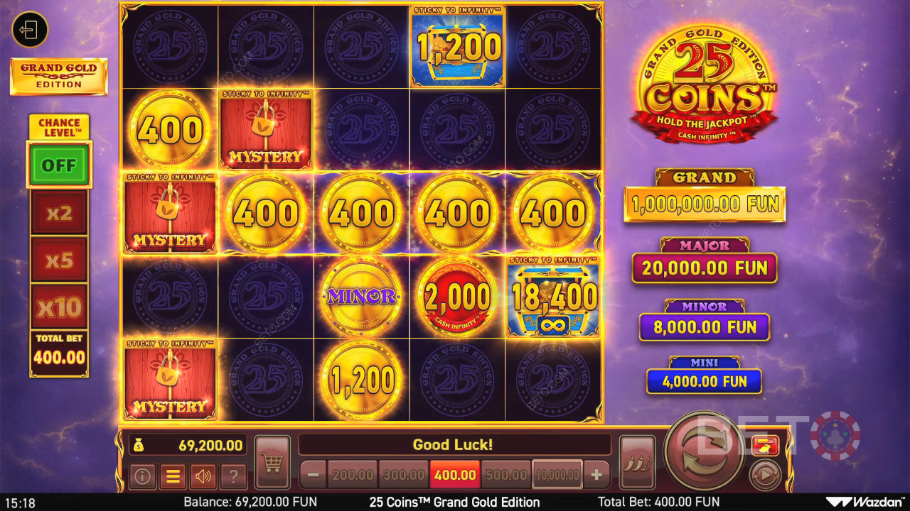25 Coins Grand Gold Edition Огляд від BETO Slots