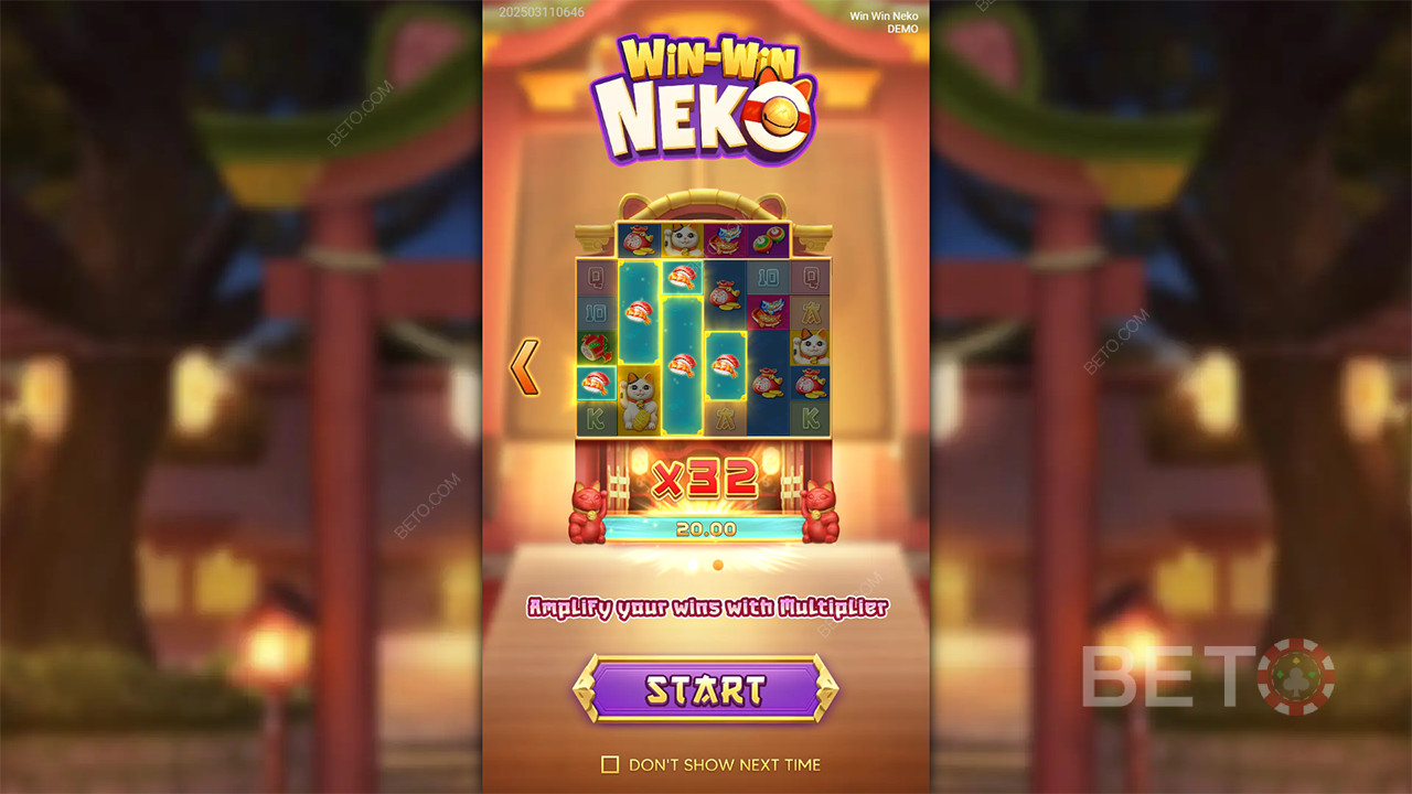 Виграйте 5 000 разів більше вашої ставки в онлайн-слоті Win Win Neko!
