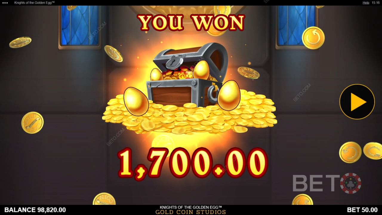 Огляд Knights of the Golden Egg від BETO Slots