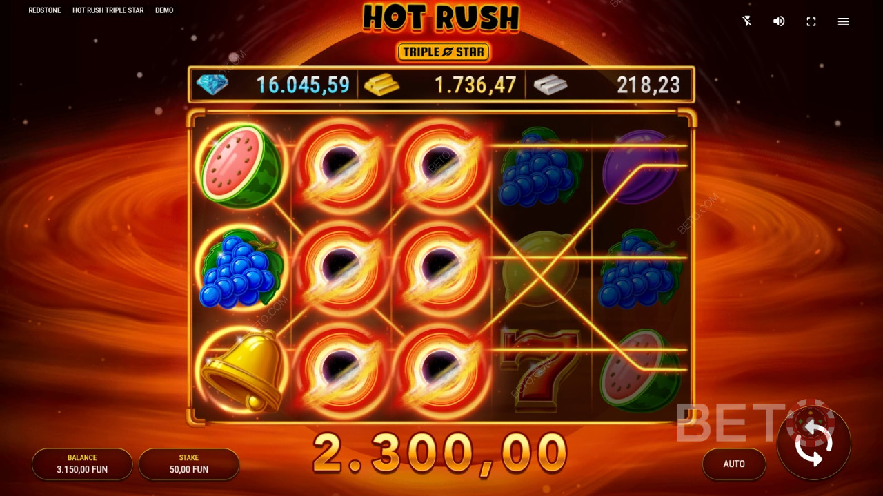 Огляд Hot Rush Triple Star від BETO Slots