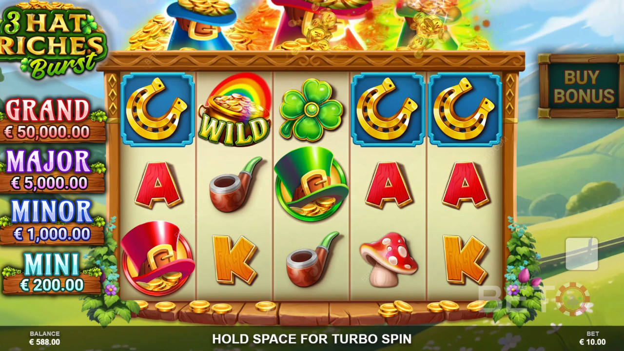 Огляд 3 Hat Riches Burst від BETO Slots