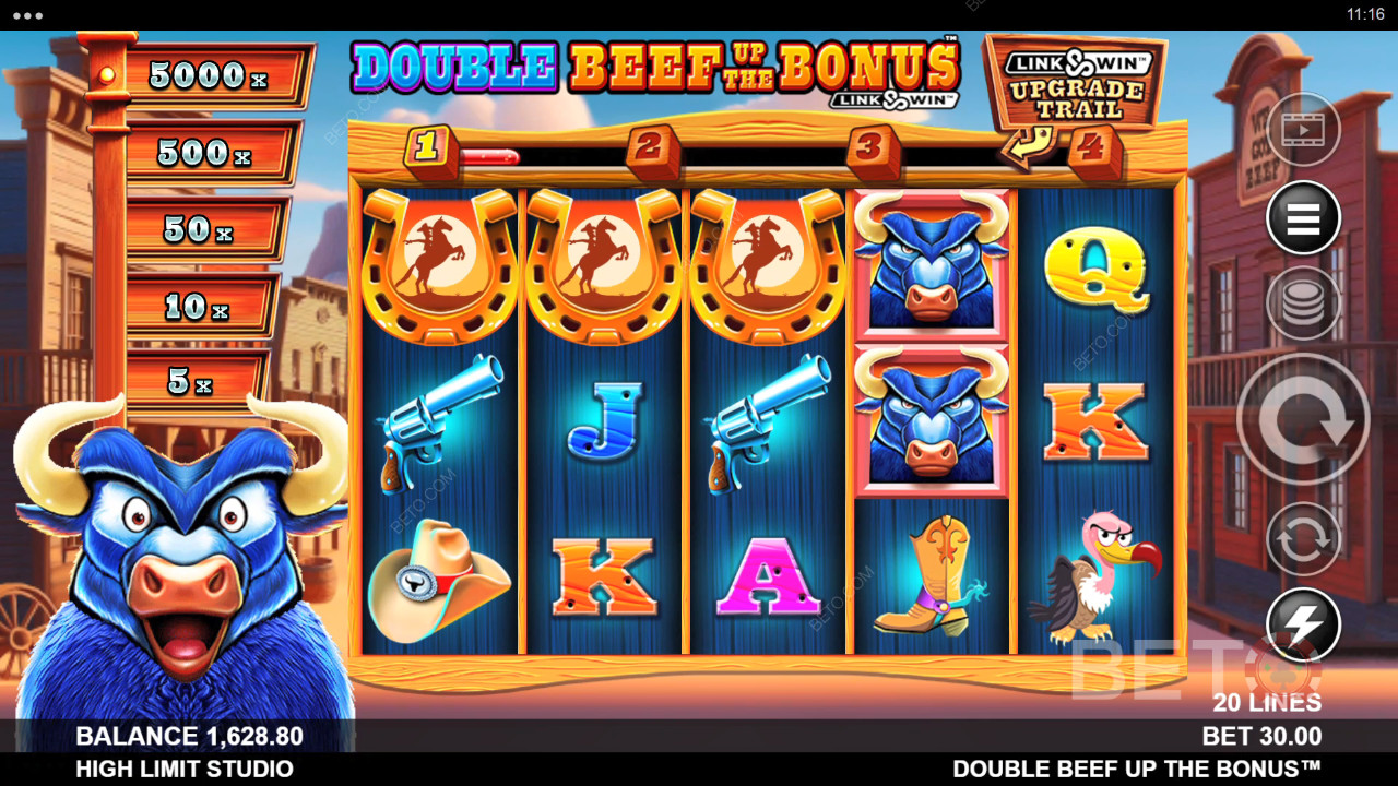 Огляд бонусного бонусу Double Beef Up від BETO Slots