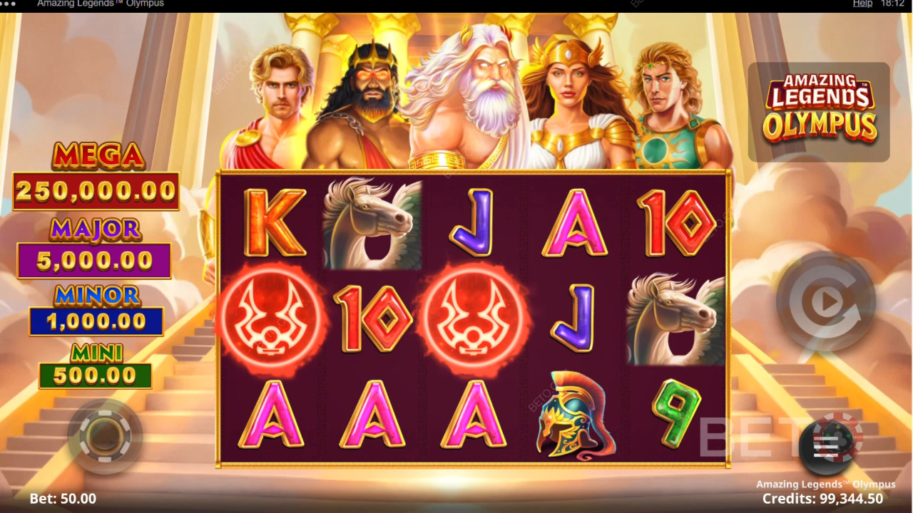 Огляд Amazing Legends Olympus від BETO Slots