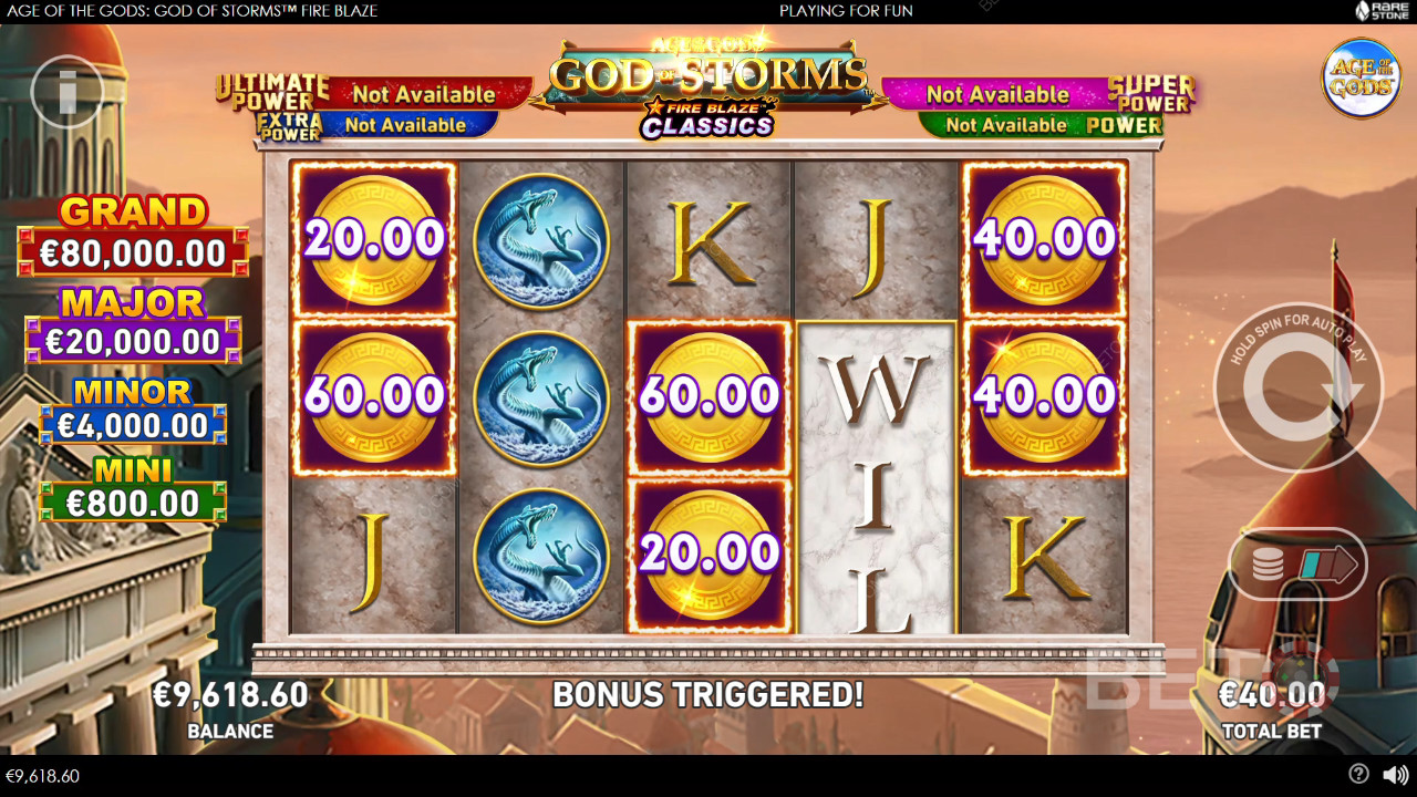 Огляд Age of the Gods: God of Storms Fire Blaze від BETO Slots