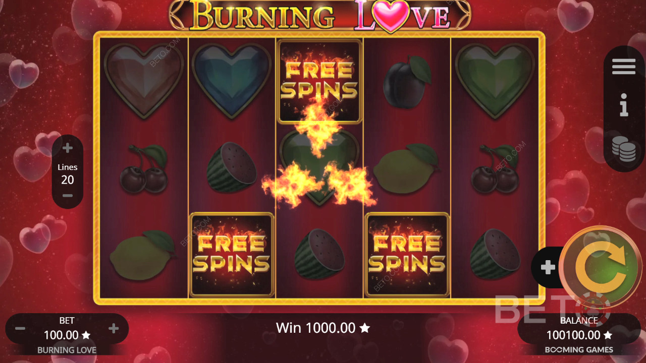 Огляд Burning Love від BETO Slots