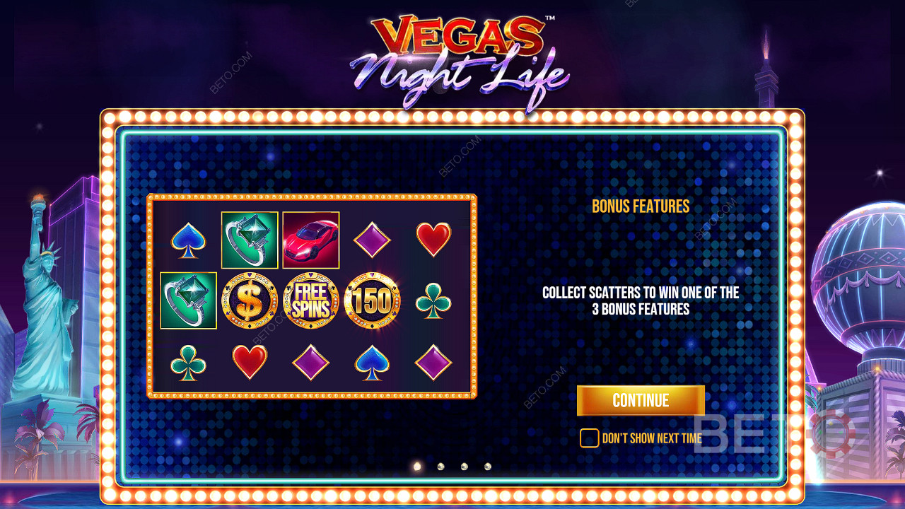 3 скатери принесуть вам один із бонусів у слоті Vegas Night Life