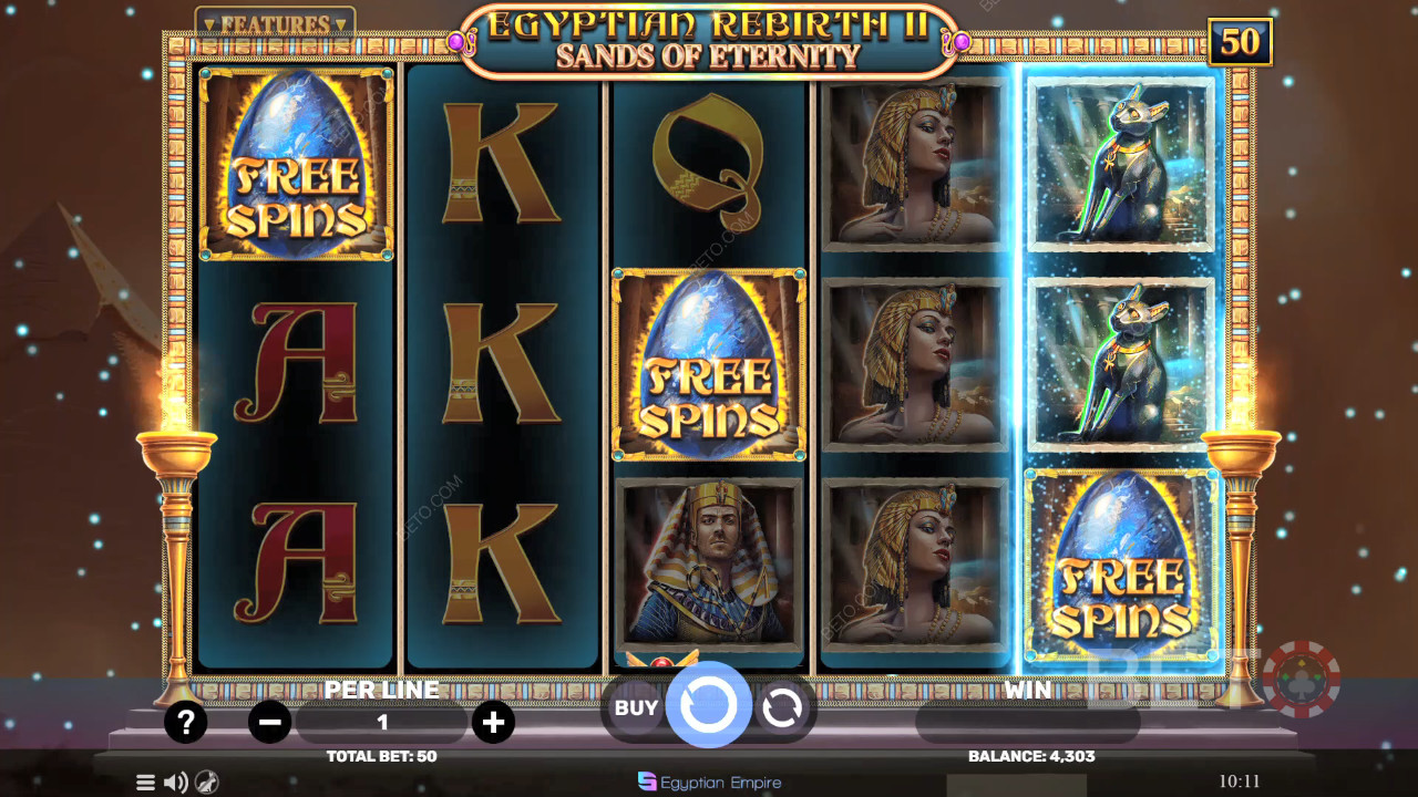 Огляд Egyptian Rebirth 2 - Sands of Eternity від BETO Slots