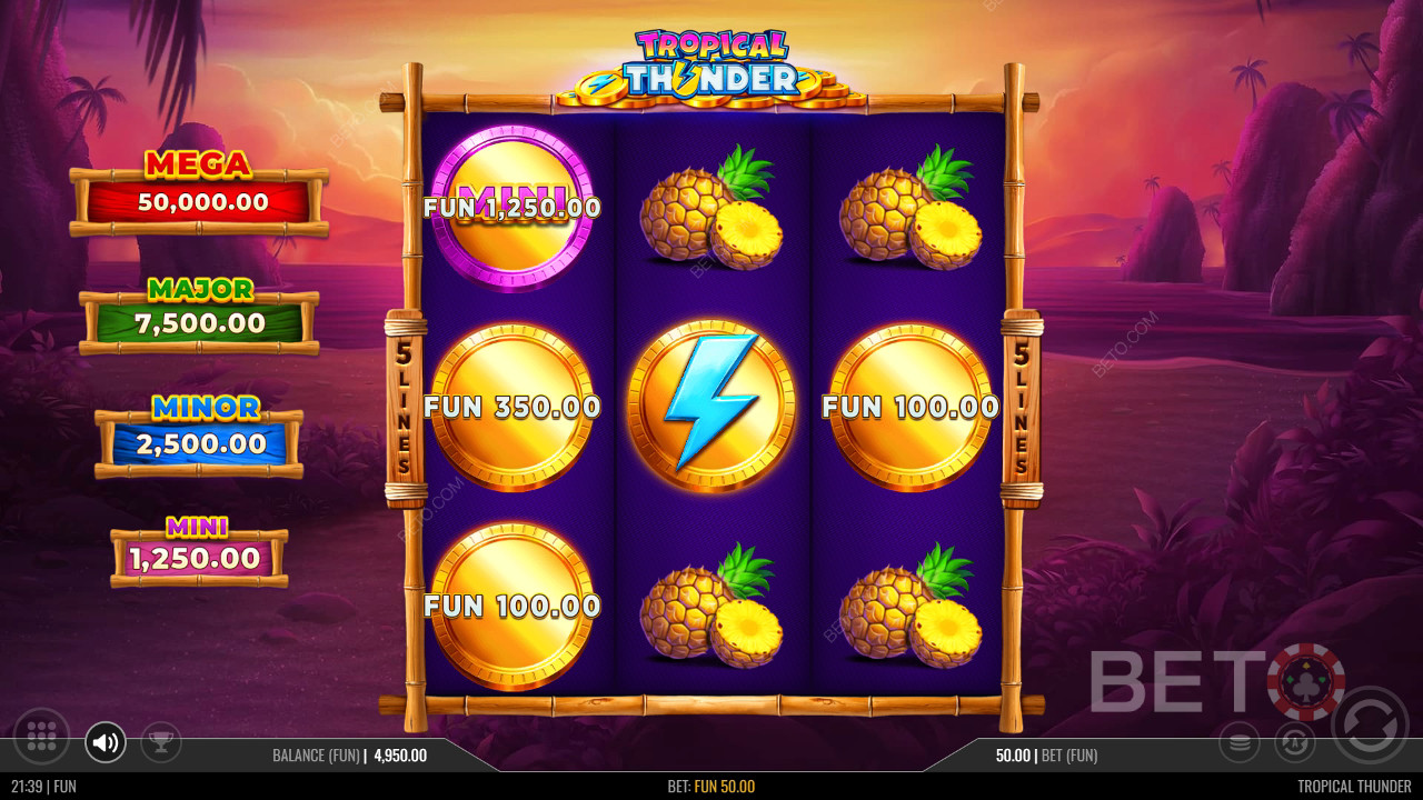 Огляд Tropical Thunder від BETO Slots