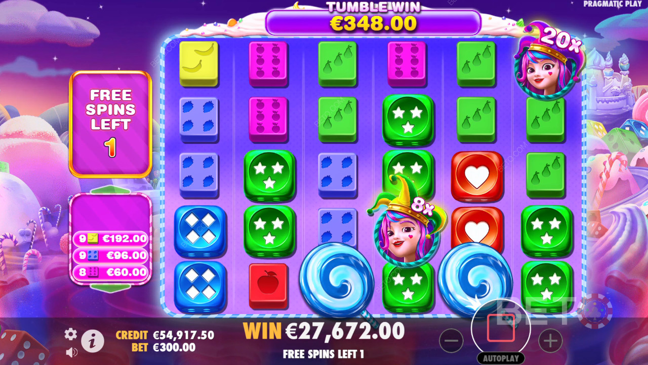 Особливості бонусу пояснюються в Sweet Bonanza 1000 кубиків за Pragmatic Play
