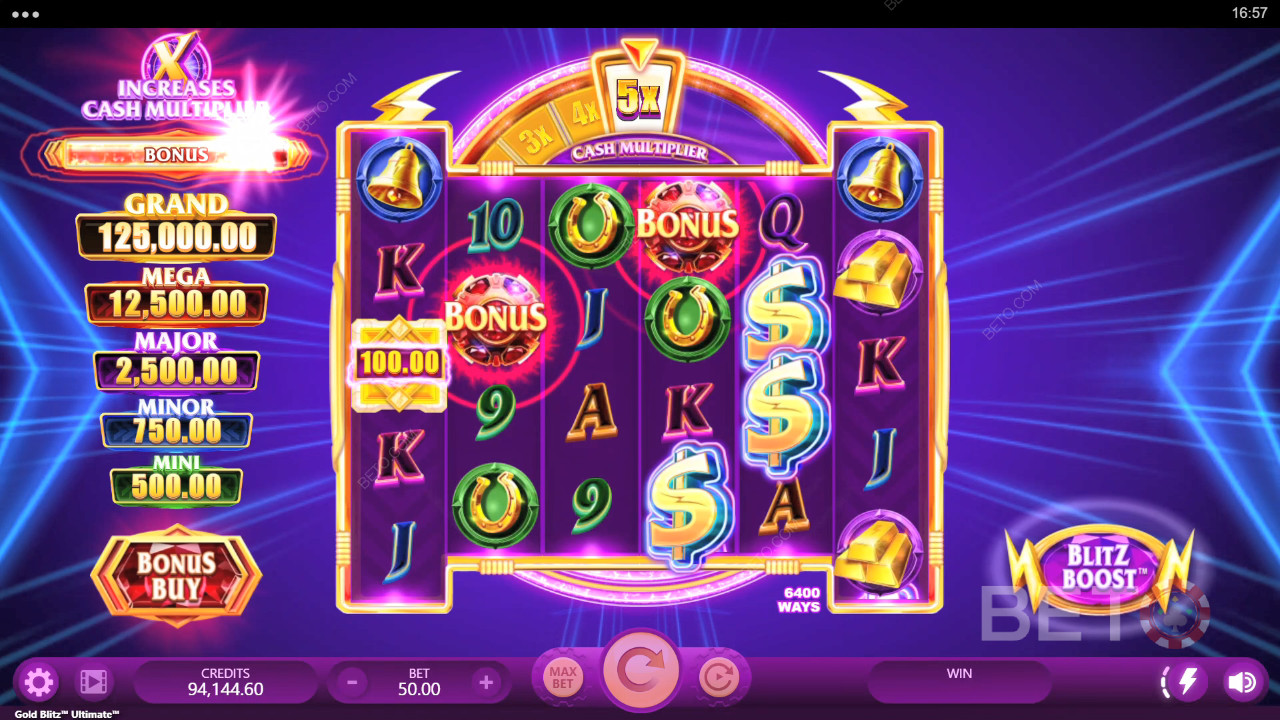 Пояснення бонусних функцій у Gold Blitz Ultimate від Fortune Factory Studios