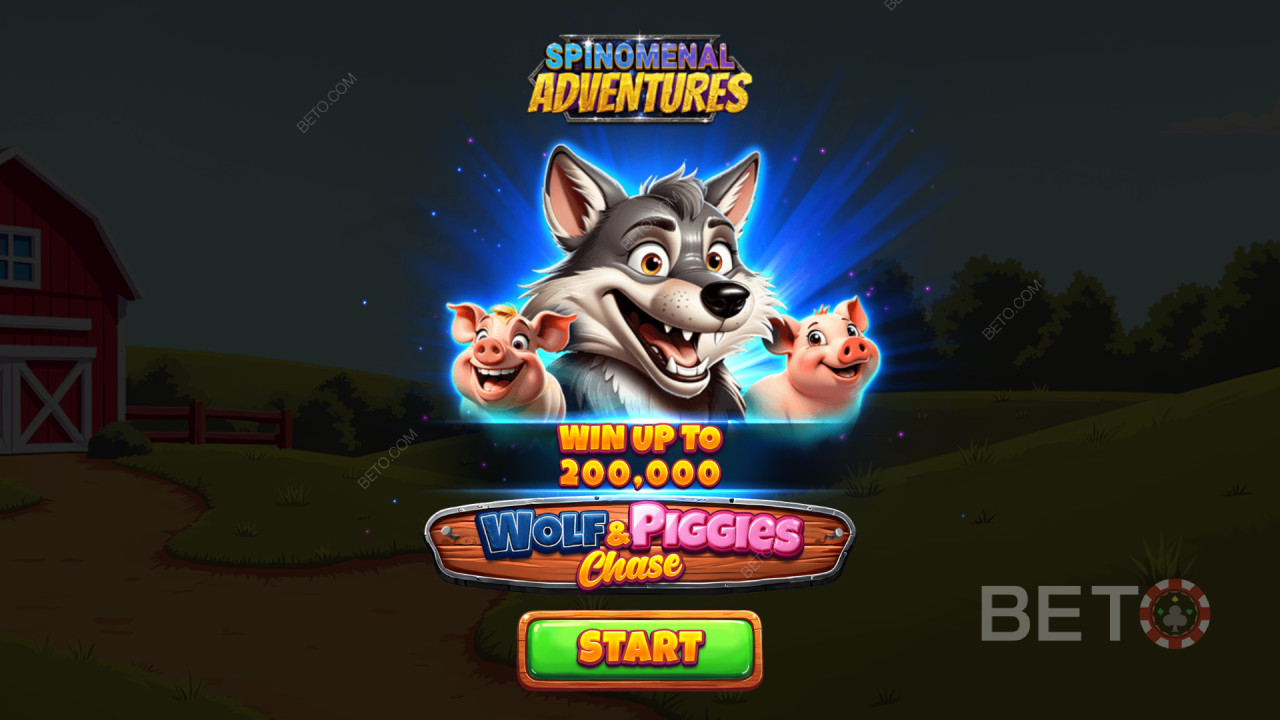 Виграйте у 2 000 разів більше вашої ставки у відеослоті Wolf & Piggies Chase!