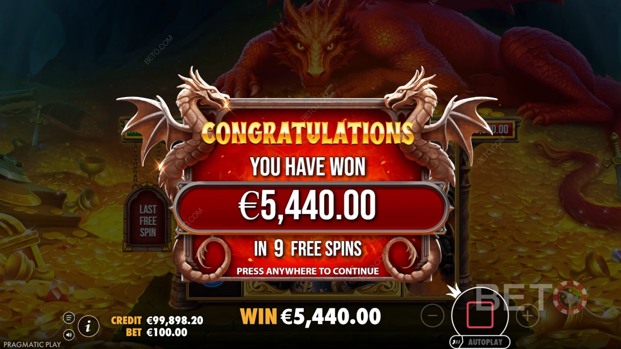 Виграйте 15 000-кратну ставку в онлайн-слоті Sleeping Dragon!
