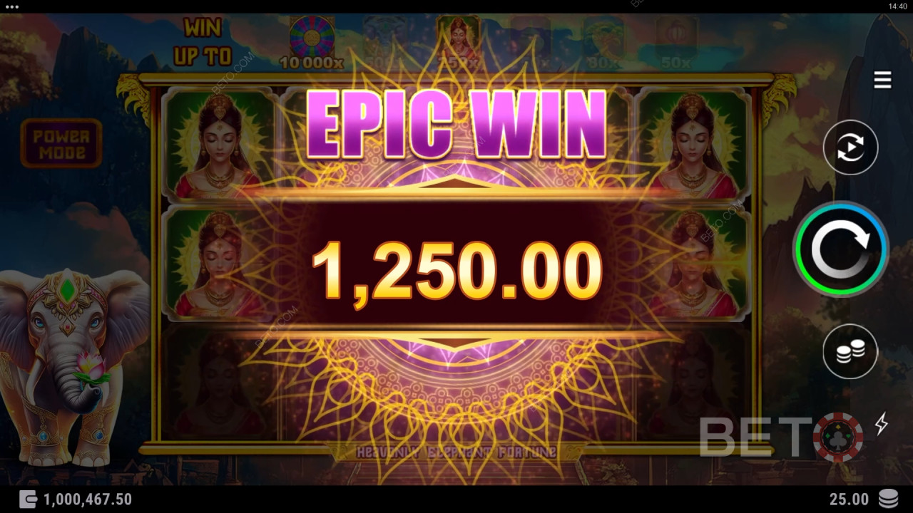 Особливості бонусу пояснюються у грі Heavenly Elephant Fortune від Microgaming