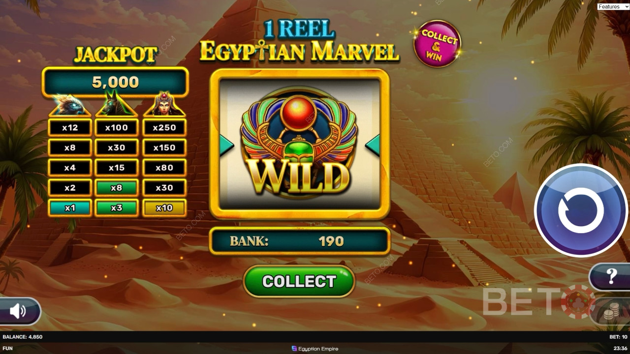 Особливості бонусу, пояснені в 1 барабані - Egyptian Marvel від Spinomenal