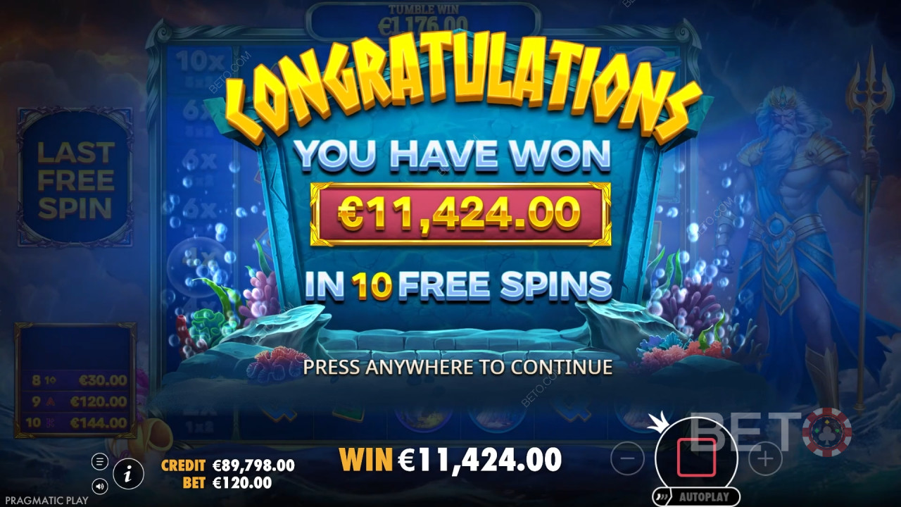 Виграйте 5 000 разів більше вашої ставки в ігровому автоматі Waves of Poseidon!