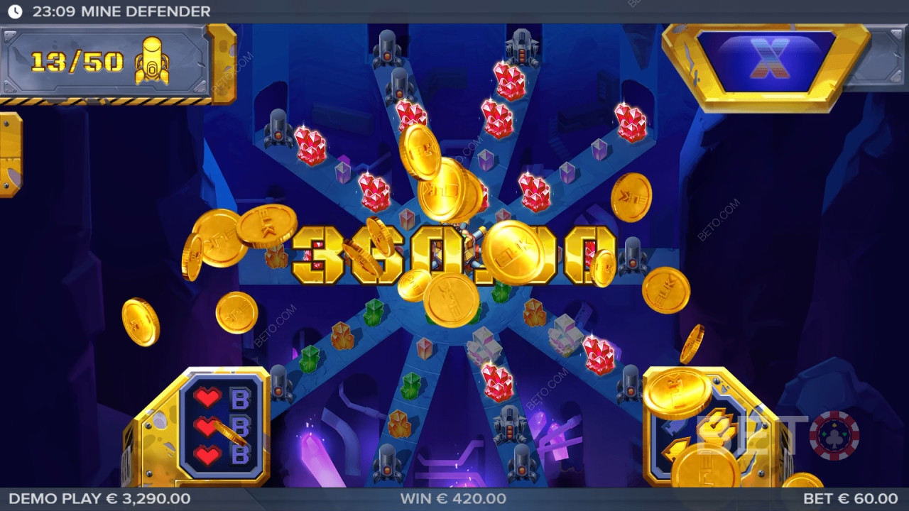 Огляд Mine Defender від BETO Slots