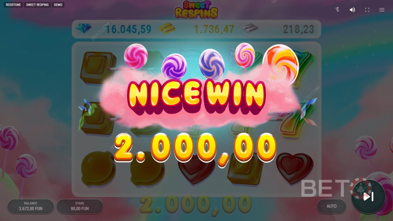 Виграйте 10 000-кратну ставку в онлайн-слоті Sweet Respins!