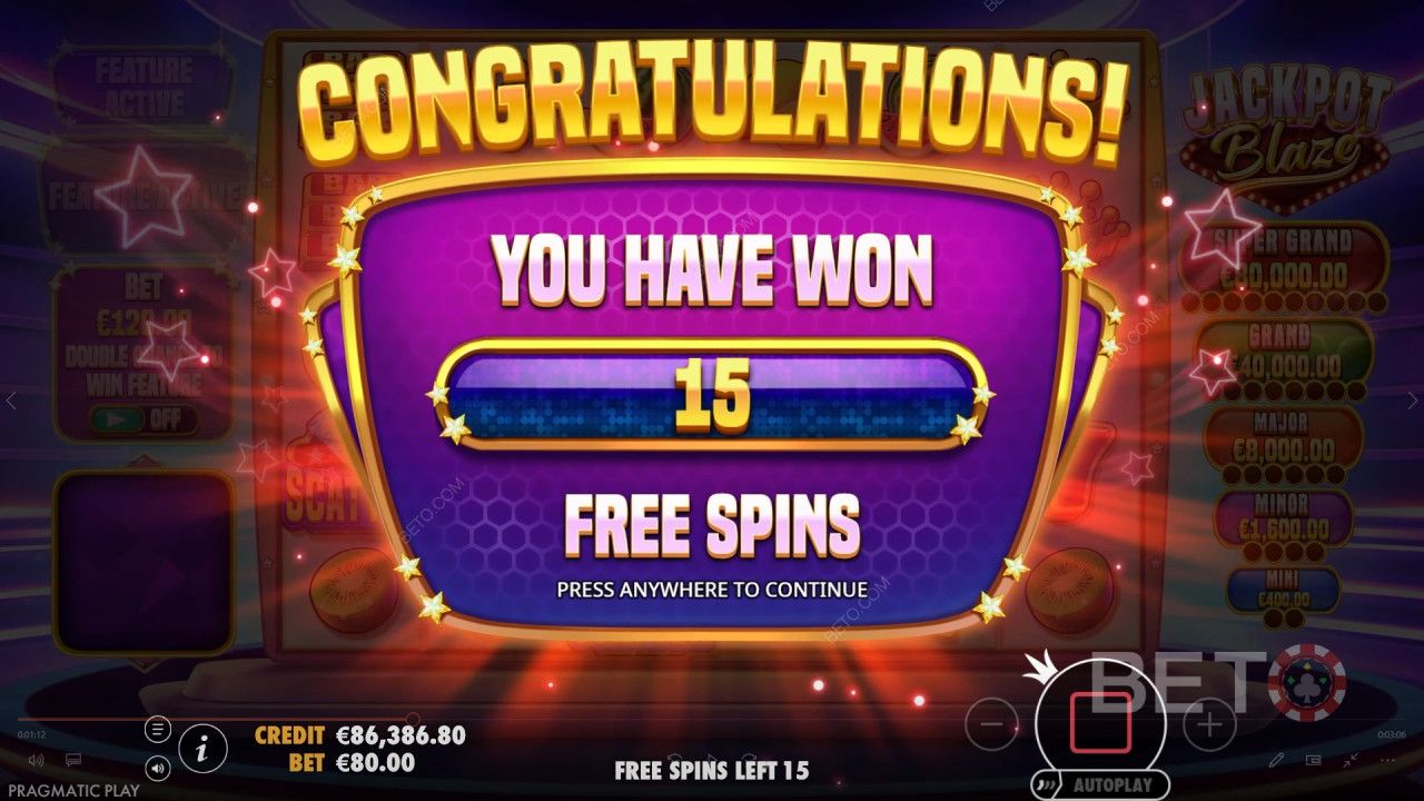 Виграйте 5 000 разів більше вашої ставки в слоті Jackpot Blaze!