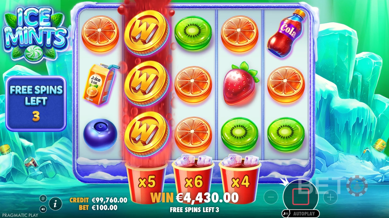 Виграйте в 10 000 разів більше ставки в онлайн-слоті Ice Mints!