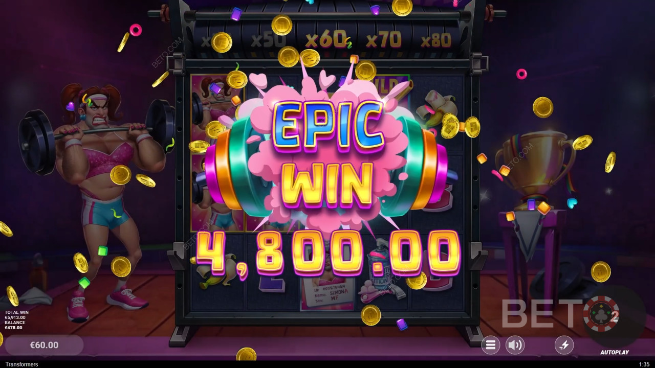 Виграйте 5,050 разів більше вашої ставки в ігровому автоматі Transformers!