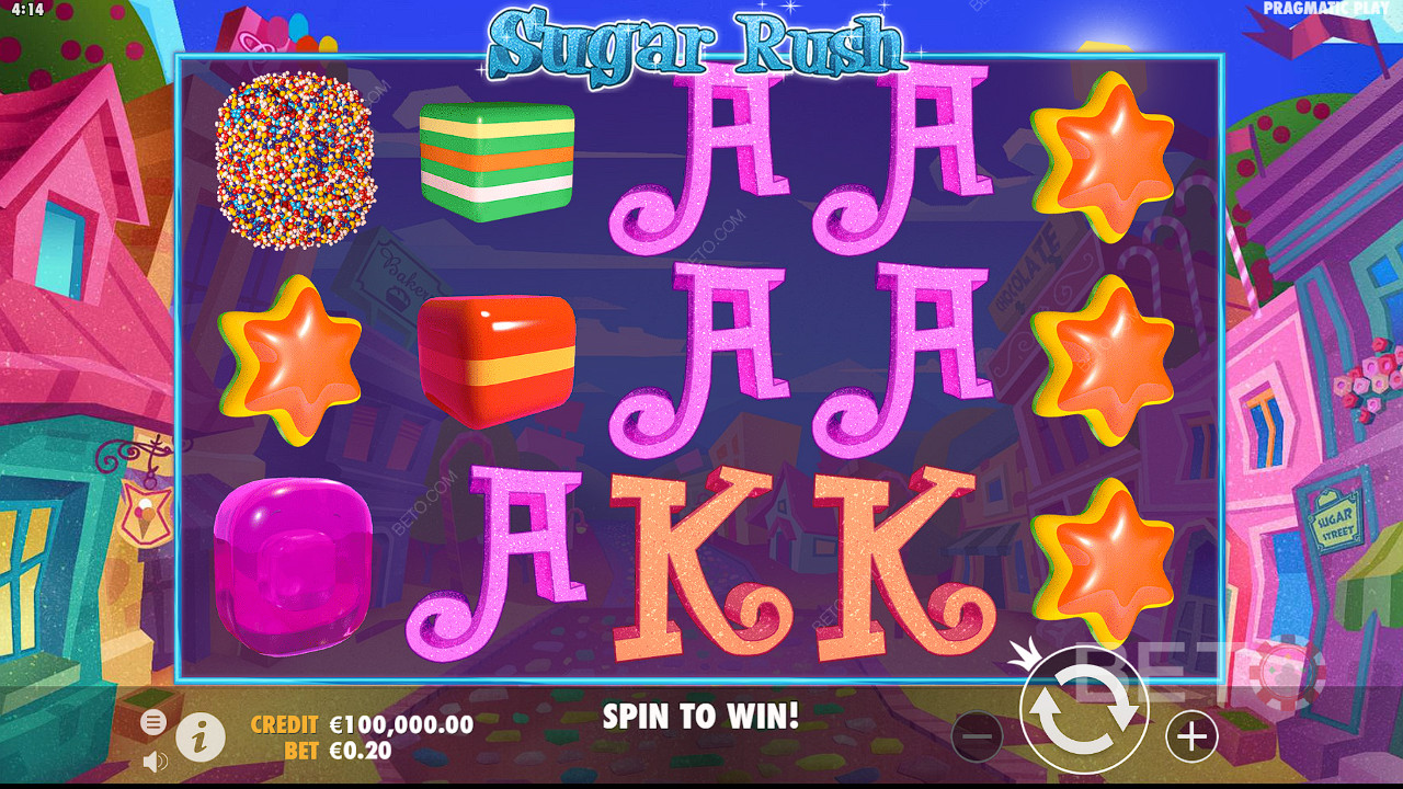 Насолоджуйтесь солодкою та красивою тематикою! Грайте в ігровий автомат Sugar Rush вже сьогодні в BETO!