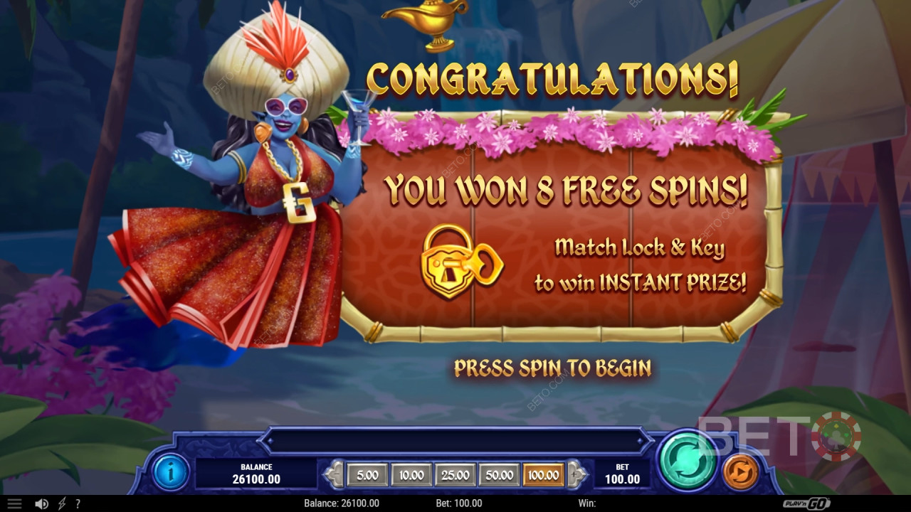Виграйте у 1,234 рази більше вашої ставки у слоті 1001 Mystery Genie Fortunes!