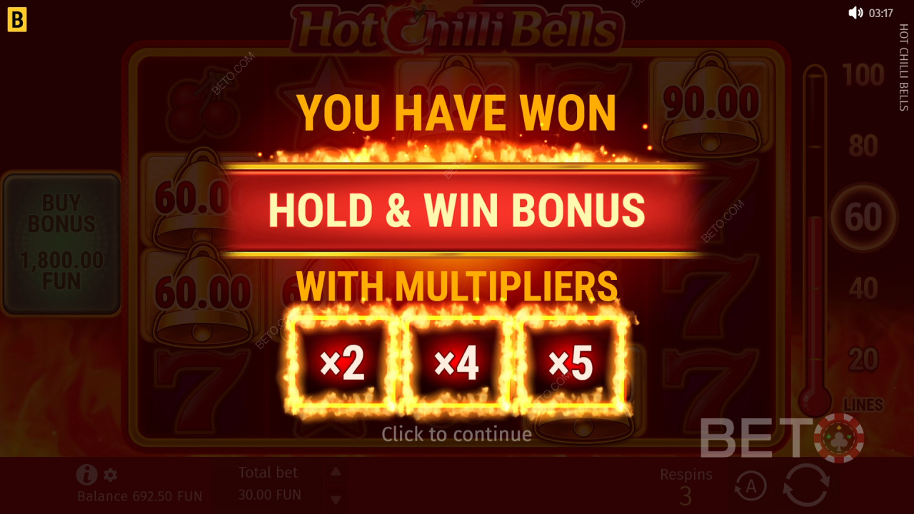 Особливості бонусів пояснюються в грі Hot Chilli Bells від BGaming
