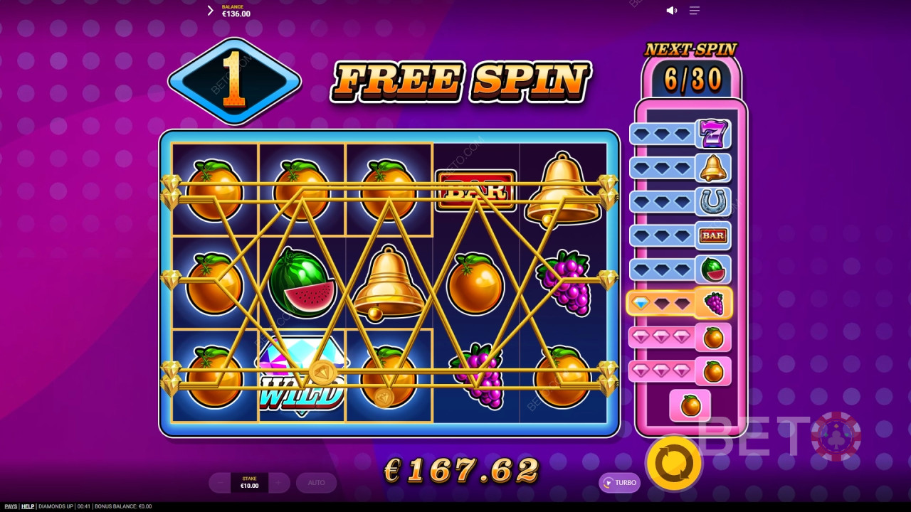 Огляд Diamonds Up від BETO Slots