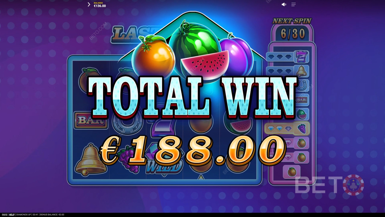 Виграйте 20 000-кратну ставку у відеослоті Diamonds Up!