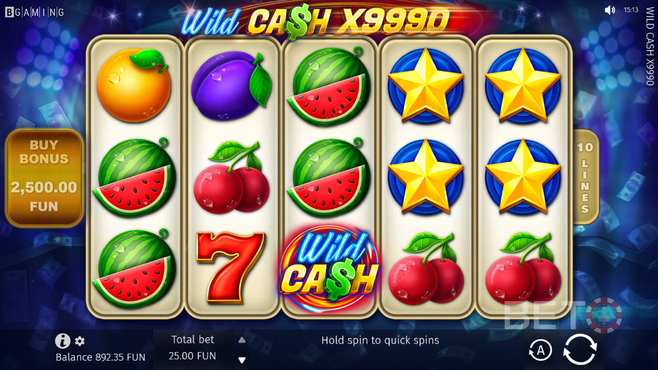Ігровий автомат Wild Cash x9990 нагадає вам класичні слоти