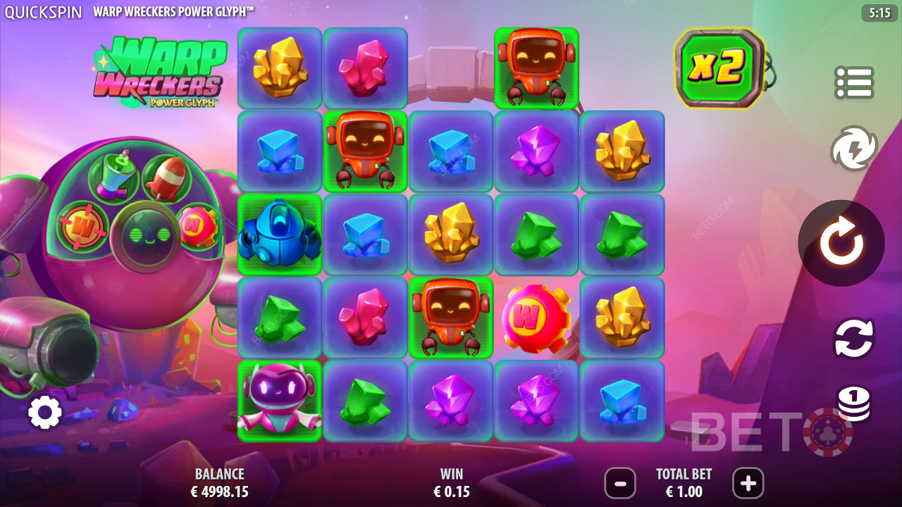 Огляд грального автомата Warp Wreckers Power Glyph від BETO Slots