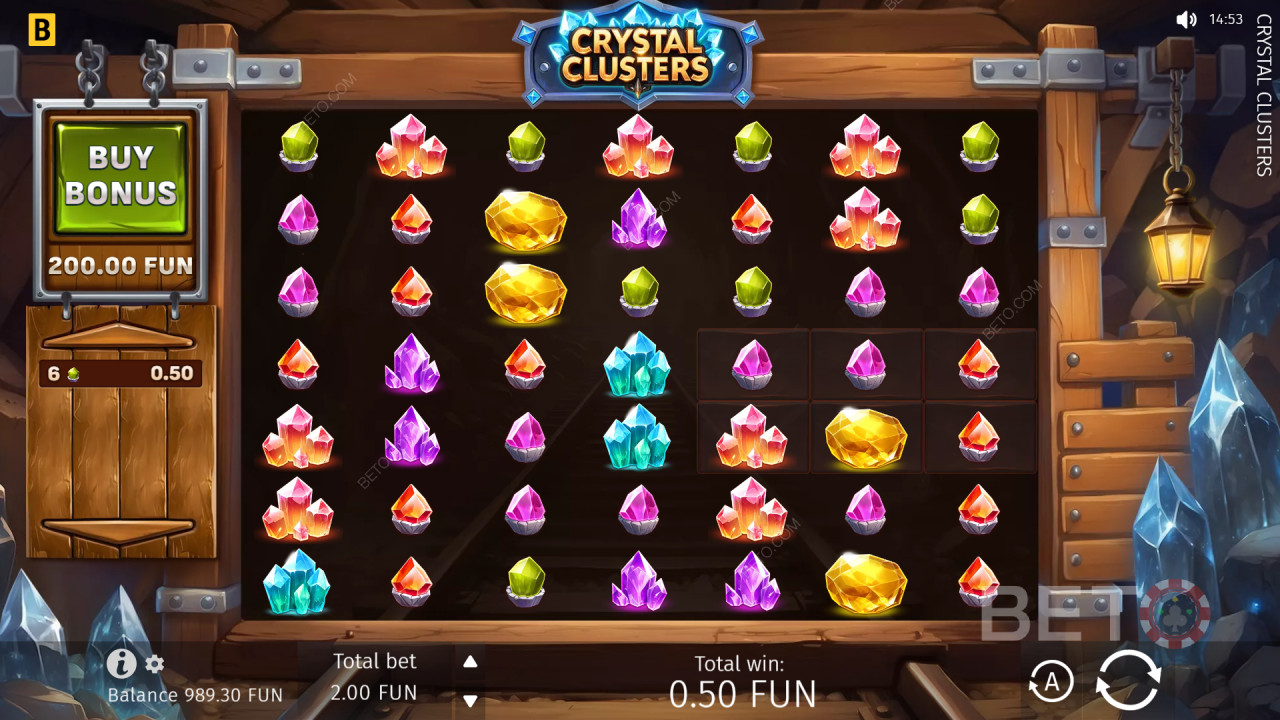 Роз’яснення щодо бонусних функцій у грі «Crystal Clusters» від BGaming