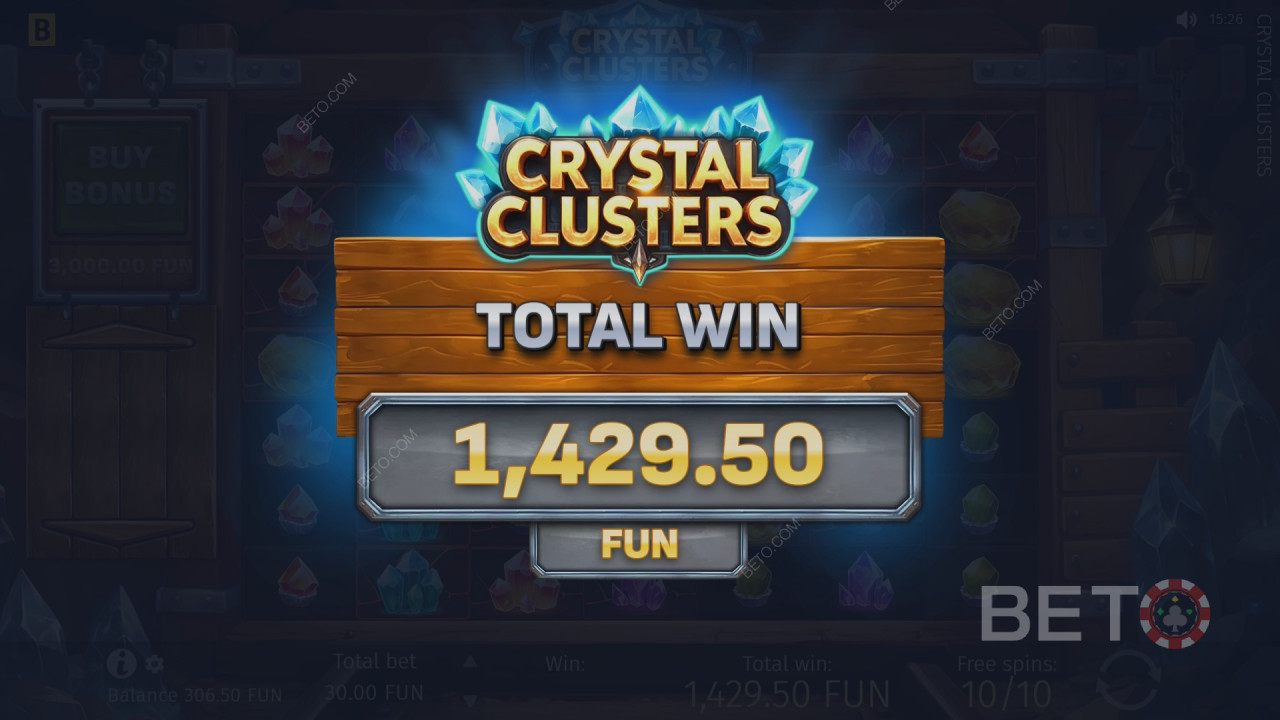 Виграйте 5 000-кратну суму своєї ставки в онлайн-слоті «Crystal Clusters»!
