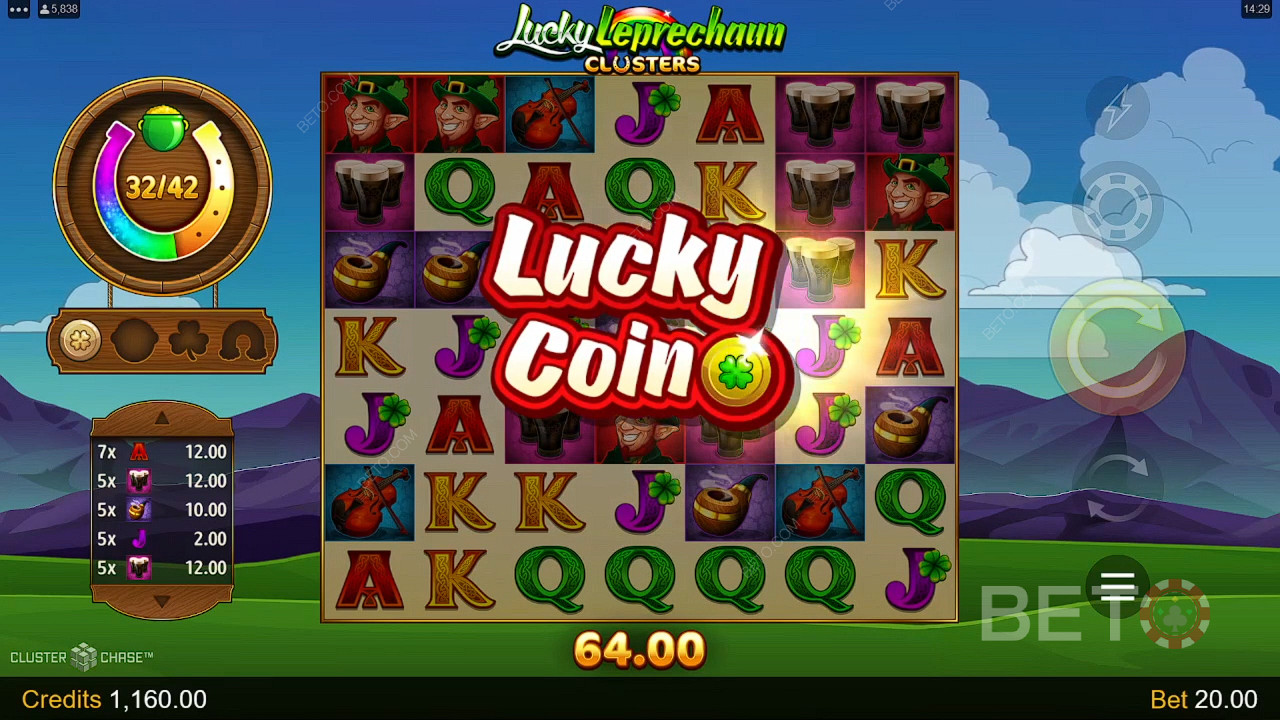 Виграйте у відеослоті Lucky Leprechaun Clusters 4,600 разів більше вашої ставки!