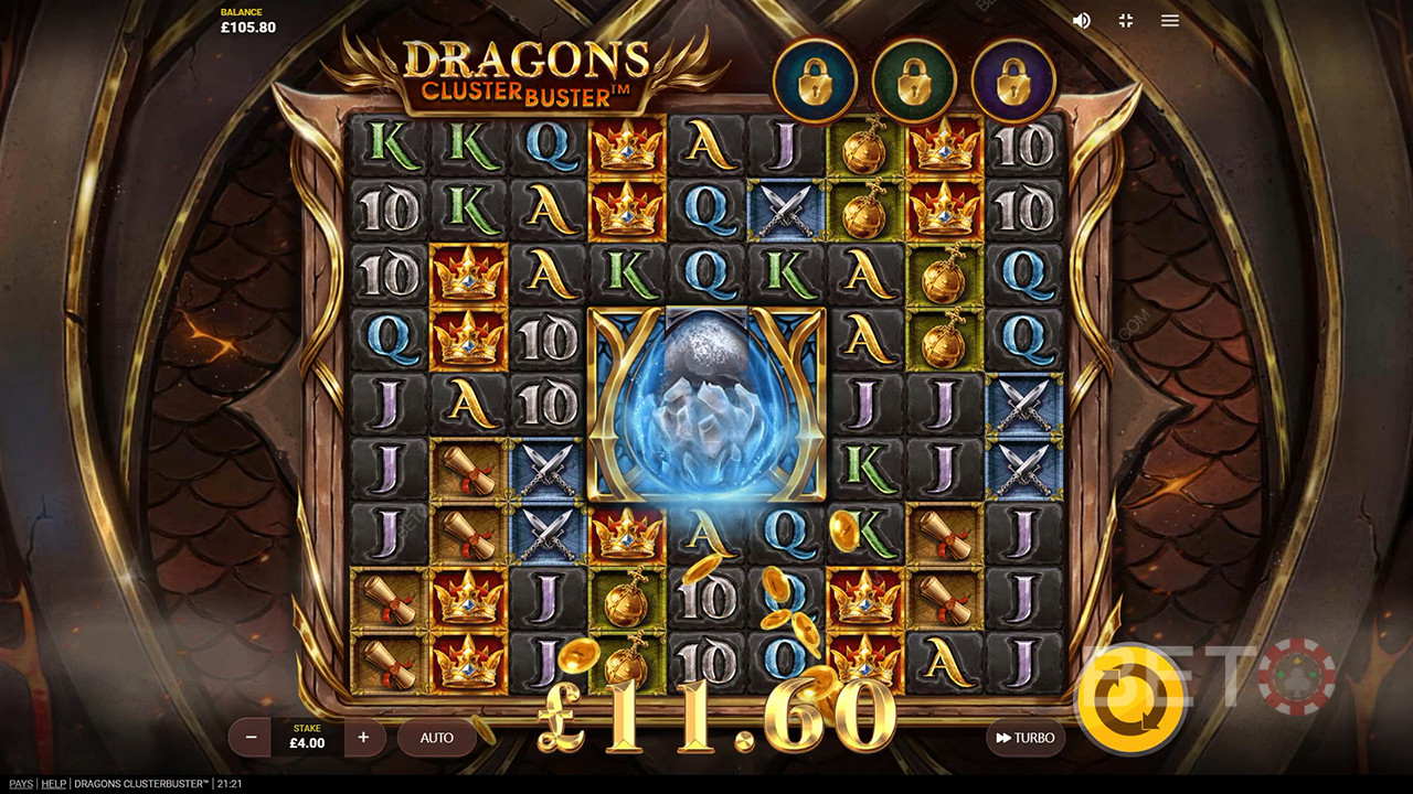 Пояснення бонусних можливостей у Dragons Clusterbuster від Red Tiger