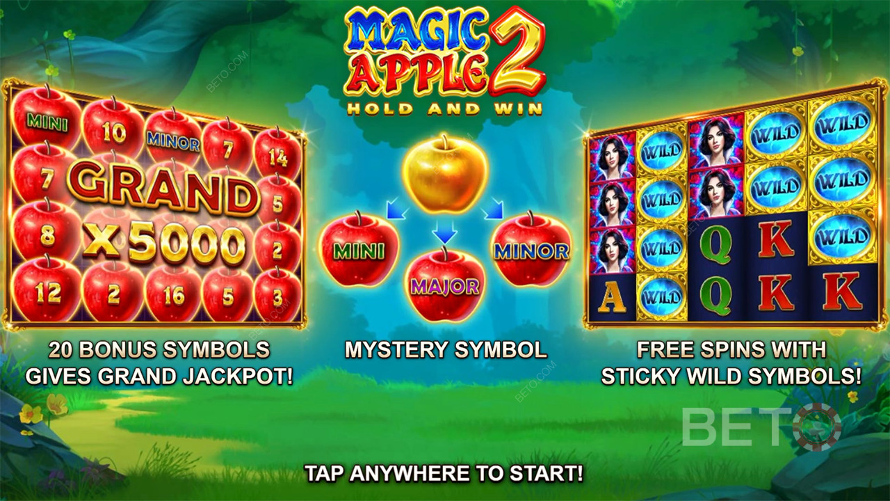 Пояснення бонусних функцій у Magic Apple 2 від Booongo