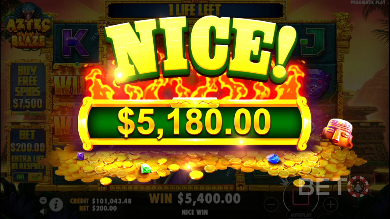Виграйте у 2 000 разів більше вашої ставки в онлайн-слоті Aztec Blaze!