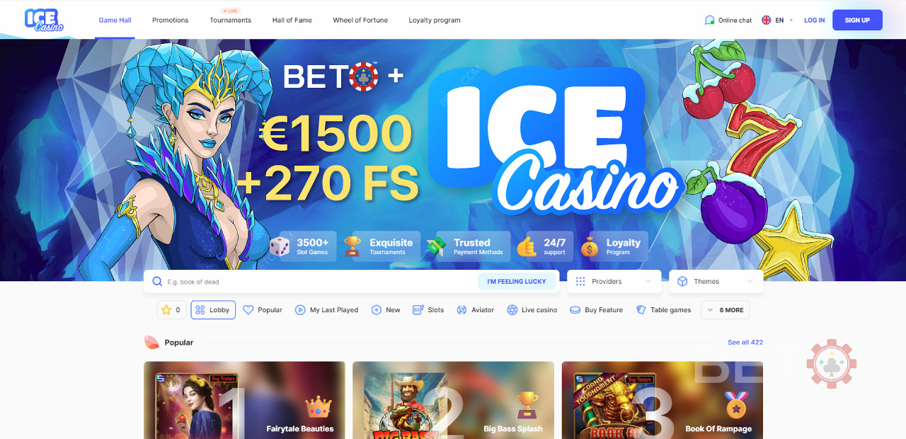 Навігація та інтерфейс сайту ICE Casino зручні для користувача