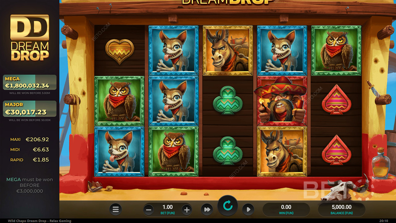 Огляд Wild Chapo Dream Drop від BETO Slots