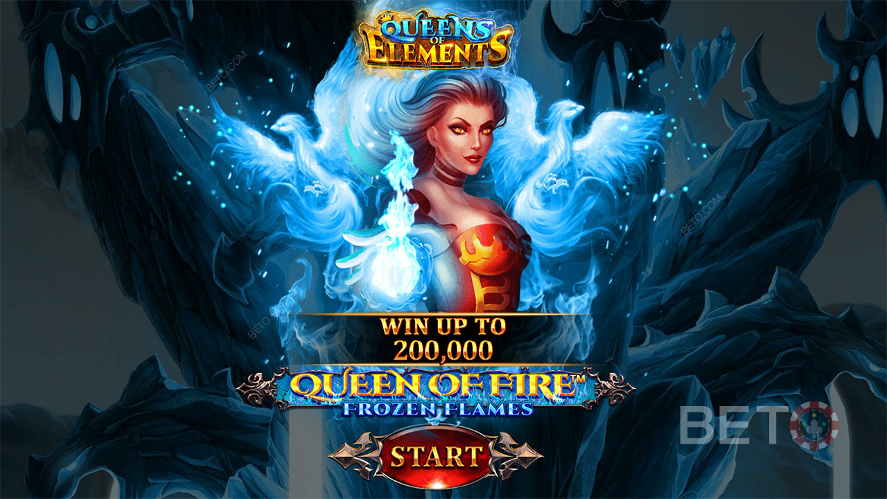 Вигравайте до 2 000 разів більше вашої ставки в слоті Queen of Fire - Frozen Flames