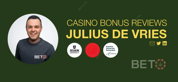 Оглядач бонусів і умов казино Julius de Vries.