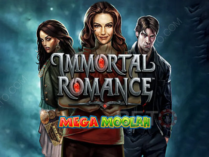 Грайте в прогресивні слоти Immortal Romance Mega Moolah безкоштовно.